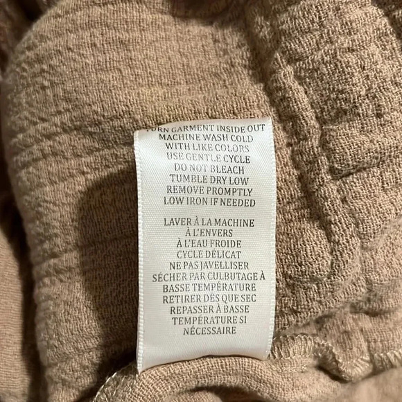 NWT BlankNYC Dolman Sleeve Drawstring Details Woven Raw Hem Jacket Womens XS Tan - Picture 11 of 14